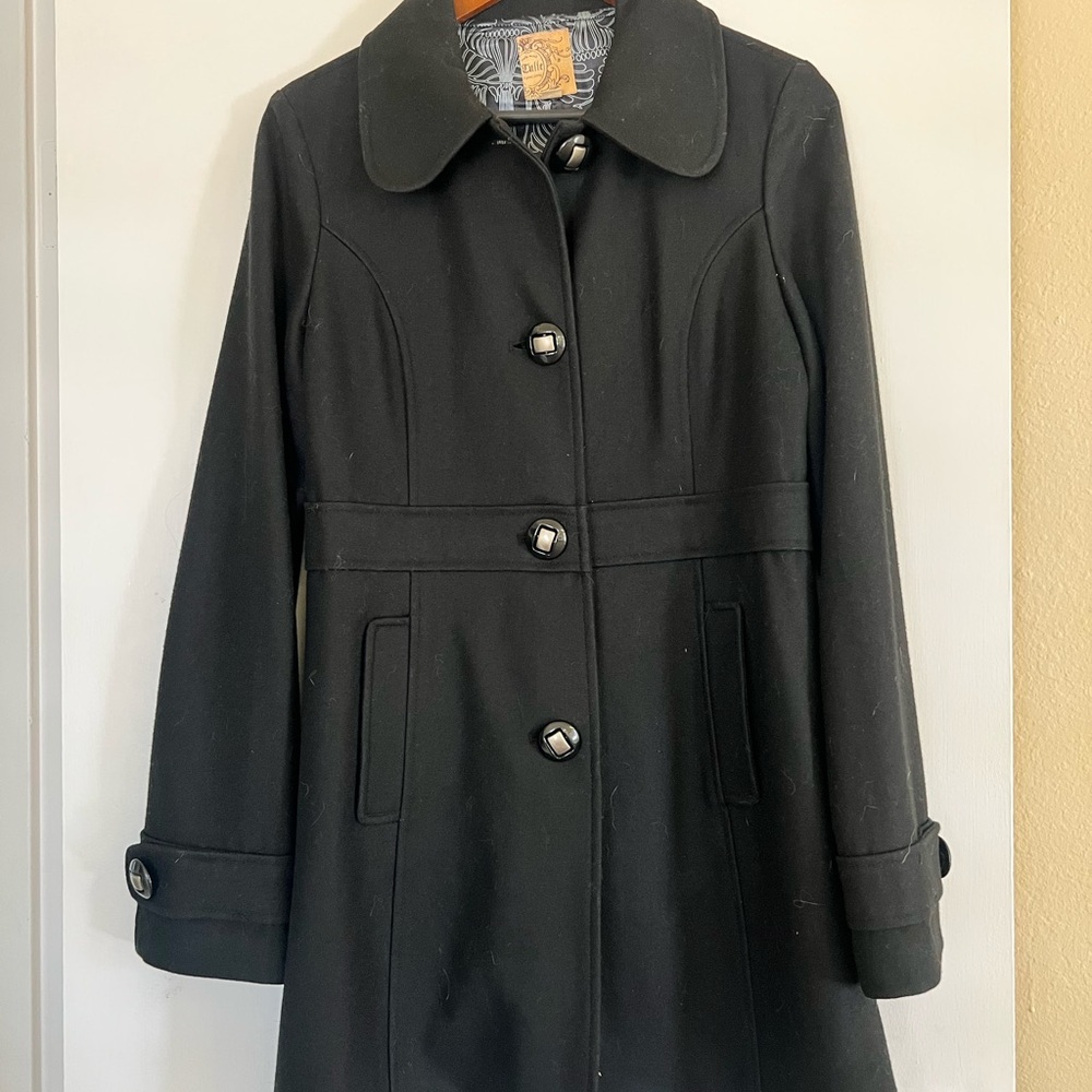Tulle Black Trench Coat